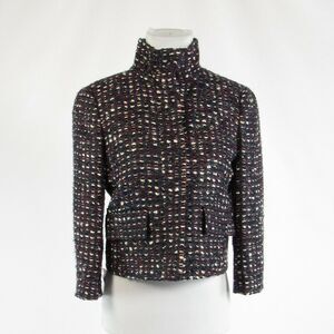 Eccoci black red plaid tweed jacket 6